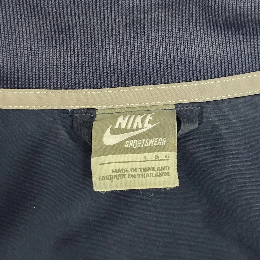 Nike Sportswear Navy Blue Full Zip Track Jacket Mens Lrg Mesh Lined Windbreaker